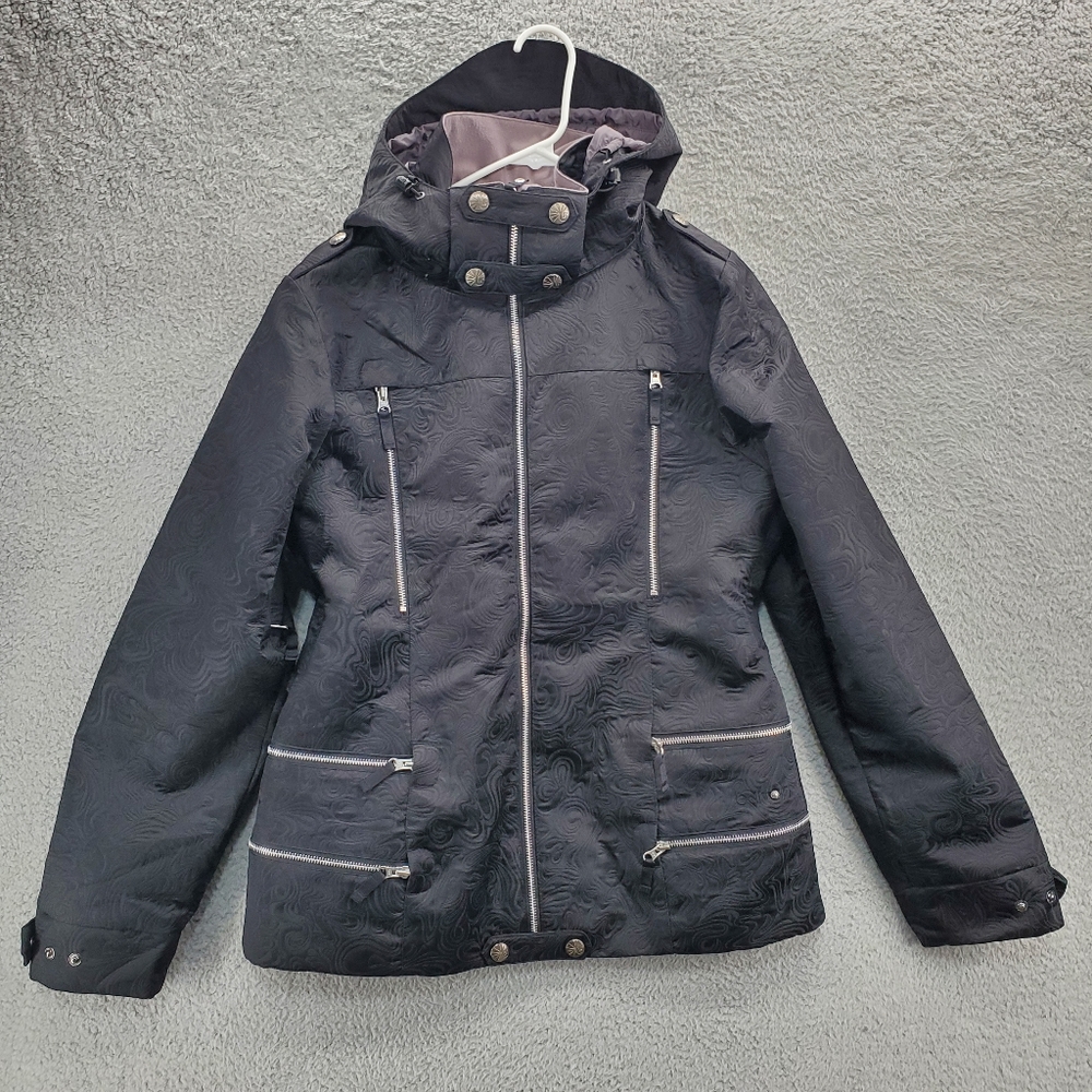 Burton Elevation Jacket Coat Womens Size Large Black Dryride Snowboarding